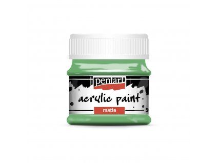 Pentart Matte akrylová barva 50 ml, odstín zelená papoušek, matný povrch