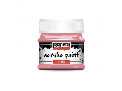 Pentart Matte akrylová barva 50 ml, odstín růžová punč, matný povrch po zaschnutí