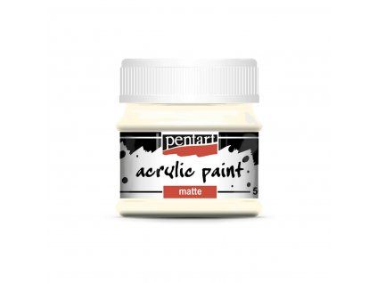 Pentart Matte akrylová barva 50 ml, odstín slonovinová ivory, matný efekt po zaschnutí
