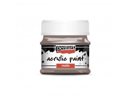 Pentart Matte akrylová barva 50 ml, odstín hnědá vintage, matný efekt po zaschnutí