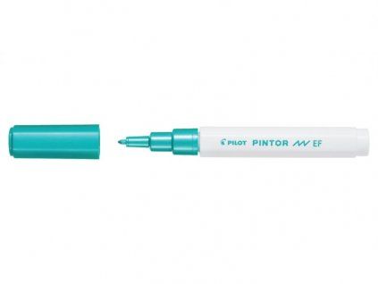 Pilot PINTOR EF 0,7 mm akrylový popisovač, zelený metalický odstín, šířka stopy 0,7 mm