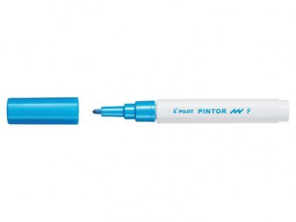 Pilot PINTOR F akrylový popisovač 1 mm, modrý metalický odstín, pigmentový inkoust
