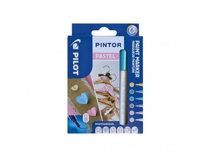 Sada 6 akrylových fixů Pilot Pintor EF 0,7 mm v pastelových barvách