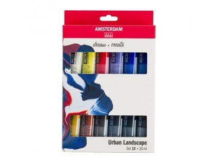 Talens Amsterdam Acryl sada 12x20 ml Landscape, 12 akrylových barev pro krajinářské motivy
