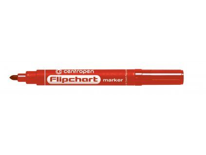 Centropen Popisovač Flipchart 8550 kulatý hrot 2,5 mm, červená barva, pro papírové tabule