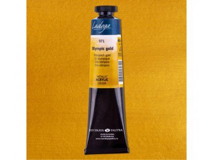 Nevskaya Palitra Ladoga metallic akrylová barva 46 ml, odstín Olympic gold 971 zlatá