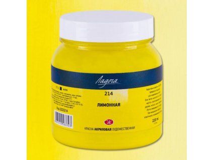 Nevskaya Palitra Ladoga akrylová barva 220 ml, odstín žlutá citron 214