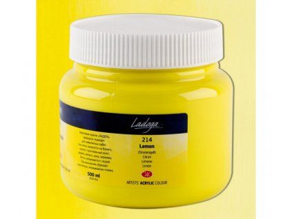Nevskaya Palitra Ladoga akrylová barva 500 ml, odstín žlutá citronová 214
