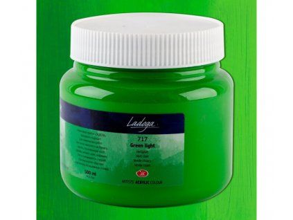Nevskaya Palitra Ladoga akrylová barva 500 ml, odstín zelená světlá 717
