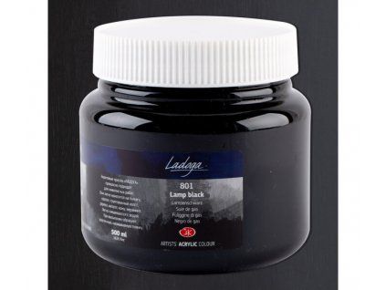 Nevskaya Palitra Ladoga akrylová barva 500 ml, odstín černá lamp 801