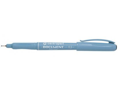 Centropen 2631 Document Fine Liner 0,5 mm, dokumentní popisovač s černým voděodolným inkoustem