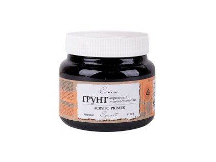 Akrylový šeps Sonnet Nevskaya Palitra 220 ml, černý podkladový nátěr na plátno a dřevo
