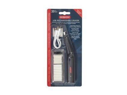 Derwent elektrická mazací guma s USB dobíjením, vestavěná 500mAh lithium-iontová baterie