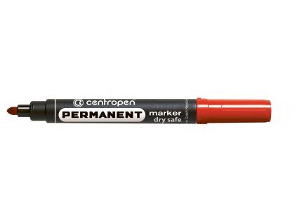 Centropen 8510 permanentní popisovač červený, válcový hrot 2,5 mm, alkoholová báze