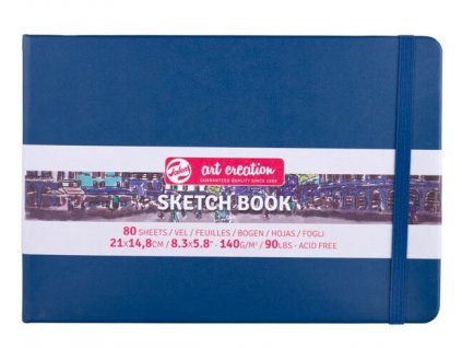 Talens Art Creation Sketch Book, skicák A5 v námořnické modré vazbě, 80 listů 140 g/m2