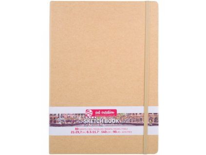 Talens Art Creation Sketch Book, skicák A4 21x30 cm, 80 listů 140 g, kraftová tvrdá vazba