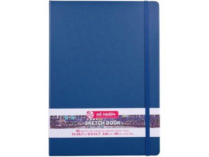 Talens Art Creation Sketch Book, skicák v námořnicky modré tvrdé vazbě, 21x30 cm, 80 listů 140 g