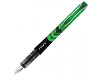 Zebra inkoustové pero 0,6 mm zelené, hrot z nerezové oceli, inkoust na vodní bázi