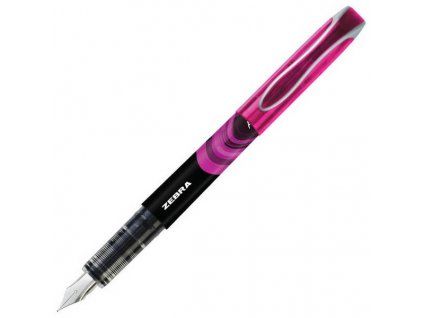 Zebra inkoustové pero 0,6 mm růžové, hrot z nerezové oceli, inkoust na vodní bázi
