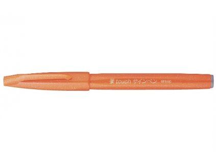 Štětcový fix Pentel Brush Pen Sign SES15, oranžová, flexibilní štětcový hrot