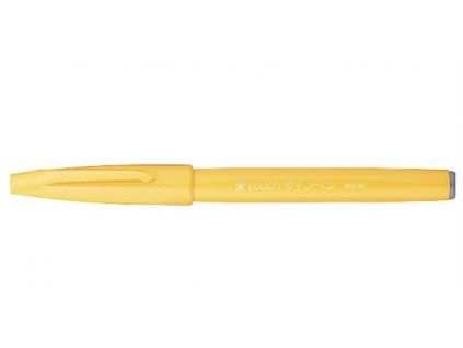 Pentel Brush Pen Sign SES15 štětcový fix, žlutá barva, flexibilní hrot pro kaligrafii