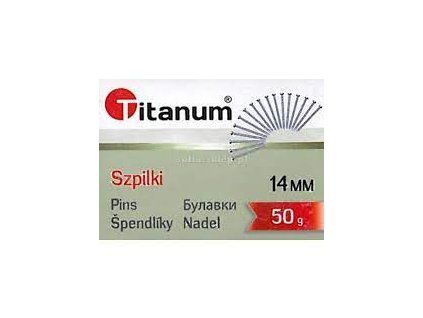 Titanum Špendlíky 14 mm, balení 50 g, kovové špendlíky pro scrapbooking a tvoření