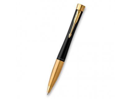 Kuličkové pero Parker Urban Twist Muted Black, mosazné tělo s matnou lakovanou úpravou