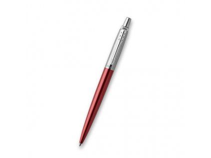 Kuličkové pero Parker Jotter Kensington Red CT, lakované tělo z broušené nerezové oceli