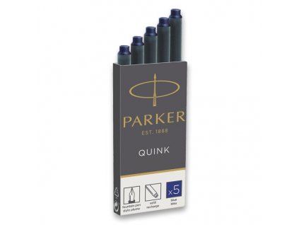 Inkoustové bombičky Parker Quink modré, balení 5 ks pro plnicí pera Parker