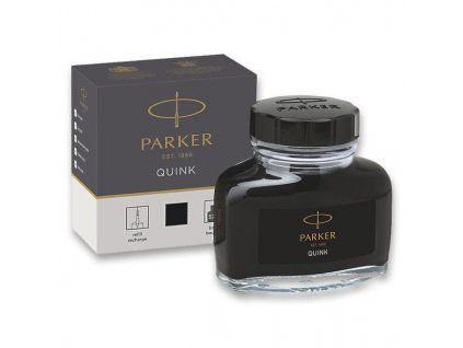 Inkoust Parker Quink černý 57 ml ve skleněné lahvičce pro plnicí pera