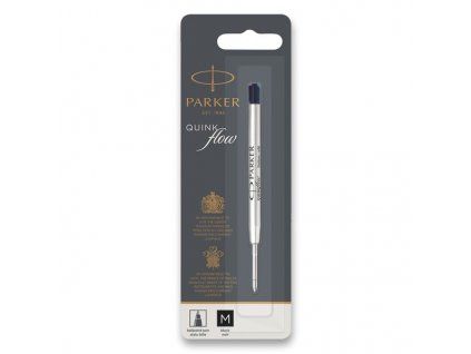 Náplň QuinkFlow Parker pro kuličková pera, černý inkoust, střední hrot M 1,0 mm