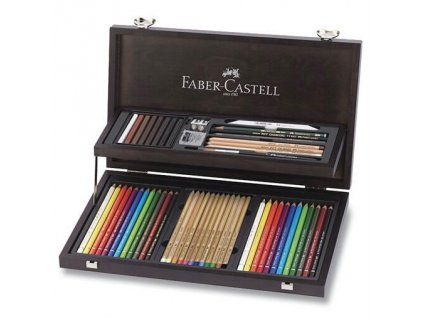 Faber-Castell Compendium 53 ks, kreslířská sada v luxusní dřevěné kazetě
