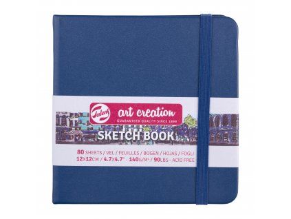 Talens Art Creation Sketch Book skicák 12x12 cm, tmavě modrá velurová vazba, 80 listů 140 g
