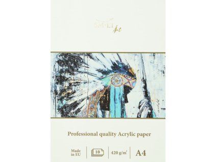 Blok SM.LT Acrylic Professional A4 420 g, 10 listů, hrubý papír na akryl