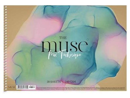 Shkolyaryk MUSE Mix Technique náčrtník A4, spirála naležato, 240 g/m2, 20 listů