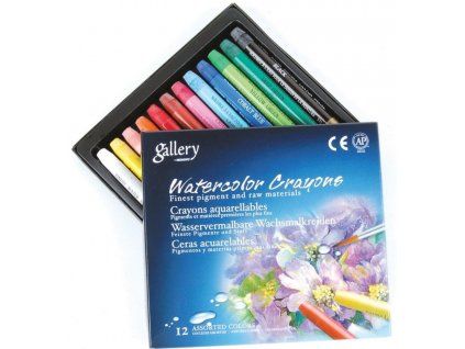 Sada akvarelových pastelů Mungyo Gallery Watercolor Crayons, 12 barev