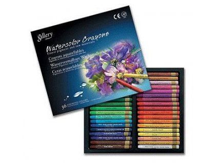 Sada akvarelových pastelů Mungyo Gallery Watercolor Crayons 36 barev, zářivé pigmenty
