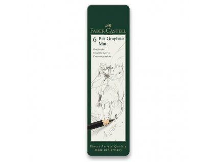 Faber-Castell Pitt Graphite Matt sada 6 grafitových tužek tvrdostí 2B až 12B