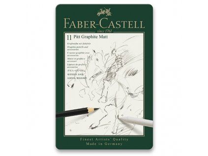 Faber-Castell Pitt Graphite Matt sada 11 grafitových tužek, extrémně matný výsledek