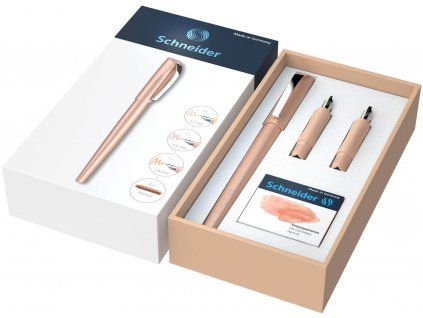 Kaligrafické plnící pero Schneider Callissima apricot, sada se třemi hroty 1,1, 1,5 a 1,8 mm