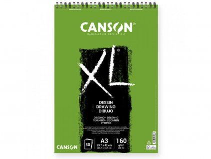 Skicák Canson XL Dessin A3, 160 g/m2, 50 listů, kroužková vazba