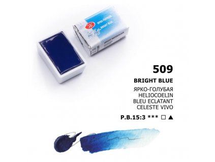 Nevskaya Palitra White Nights akvarelová barva 2,5 ml, odstín Bright Blue, modrá