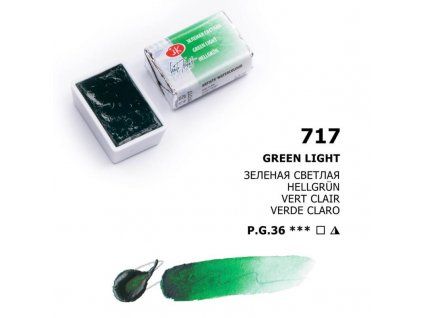 Nevskaya Palitra White Nights akvarelová barva 2,5 ml, odstín Green light, zelená