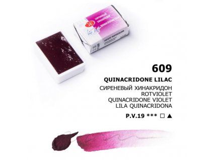 Nevskaya Palitra White Nights akvarelová barva 2,5 ml, odstín Quinacridone lilac, fialová