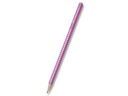 Tužka Faber-Castell Sparkle s perleťovým efektem, trojhranný tvar, odstín vínová