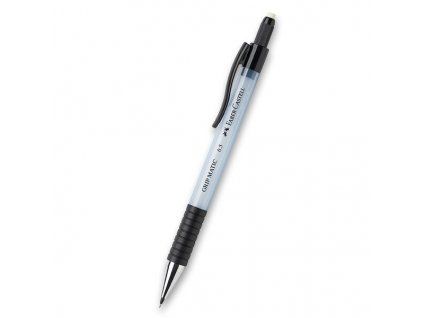 Mikrotužka Faber-Castell Grip Matic 0,5 mm, transparentní tělo v ledově modré barvě