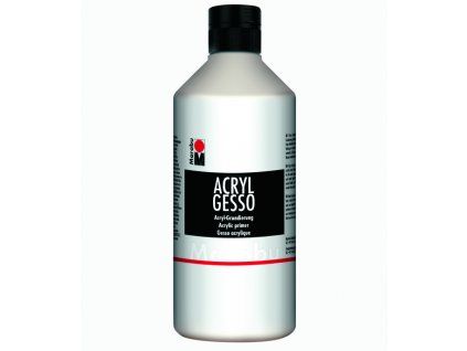 Akrylový šeps Marabu Acryl Gesso 500 ml bílý, základní nátěr pro akrylové barvy