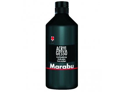 Akrylový šeps Marabu Acryl Gesso 500 ml, černá podkladová barva na vodní bázi