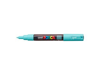 Akrylový popisovač Uni Posca 1M 0,7 mm, odstín aqua green, ultra tenký hrot