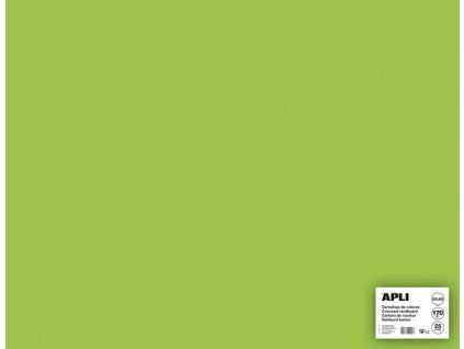 Barevný papír Apli 50x65 cm 170 g/m2, světle zelený, matný polokarton